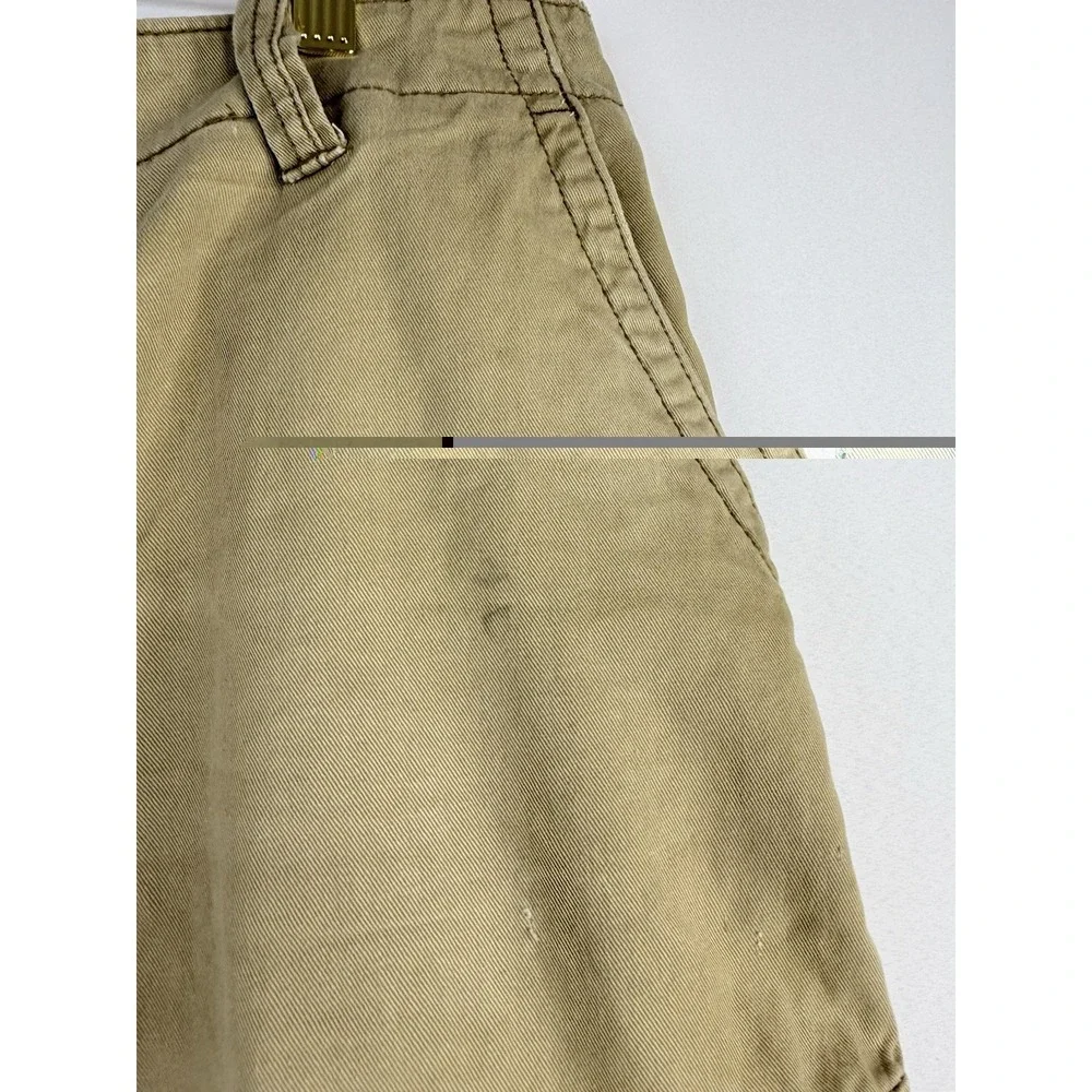 Y2K Aeropostale Mens Authentic Cargo Shorts Size 34 Khaki Drawstring Casual